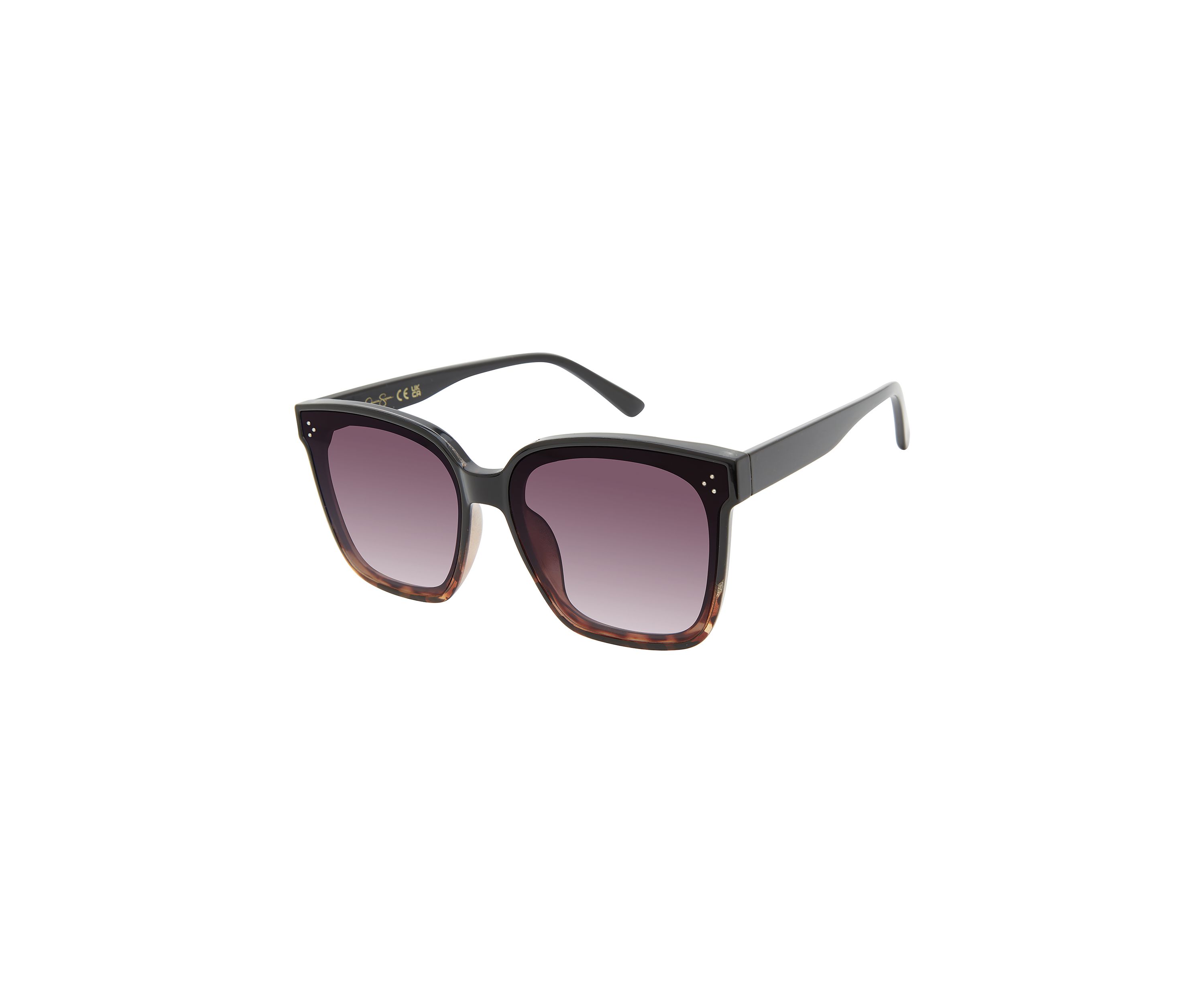 Plastic Flush Lens Rectangular Sunglasses