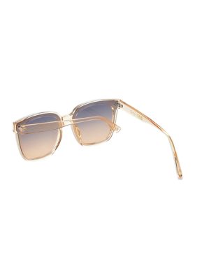 Plastic Flush Lens Rectangular Sunglasses