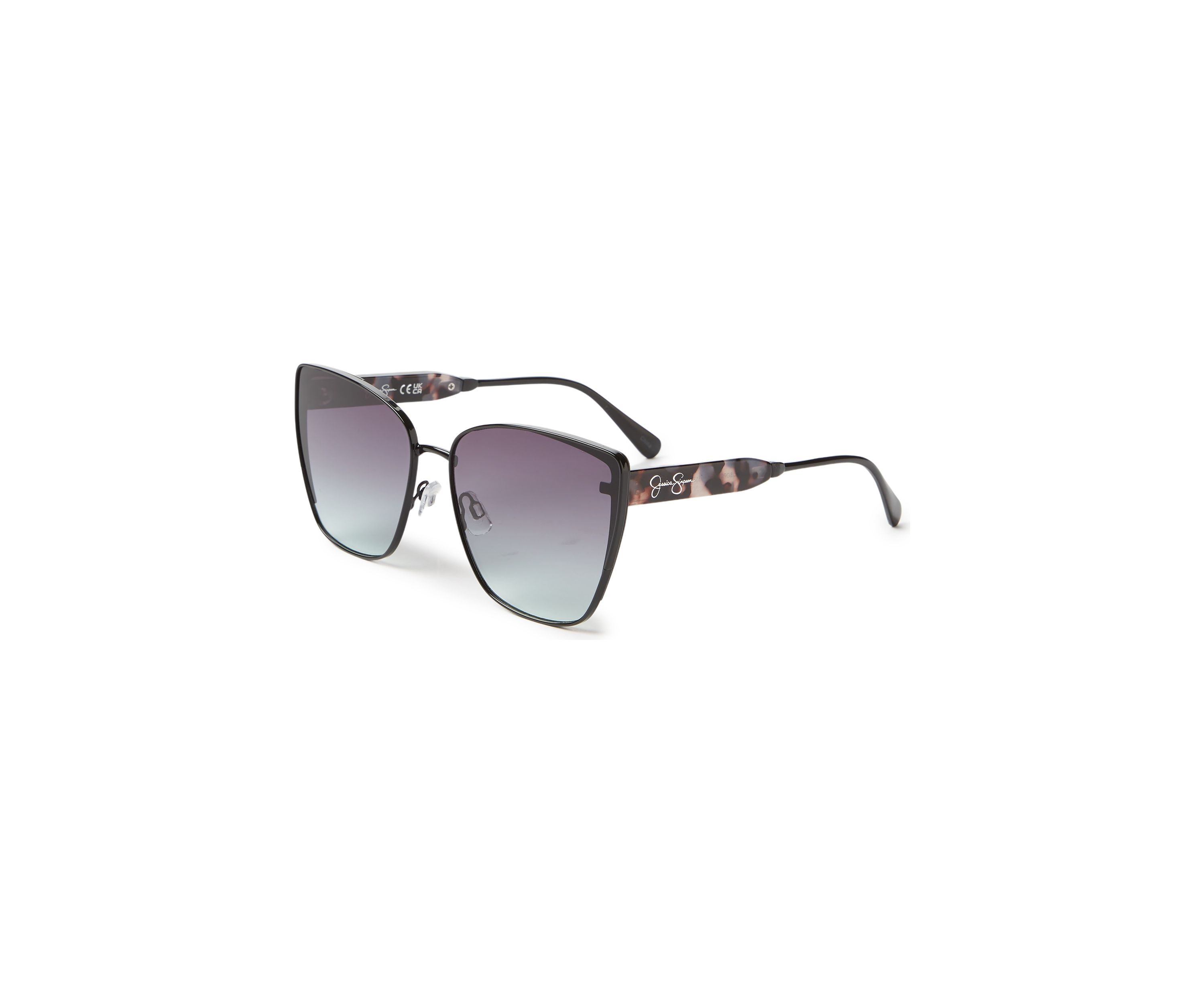 Metal Vented Cat Eye Sunglasses