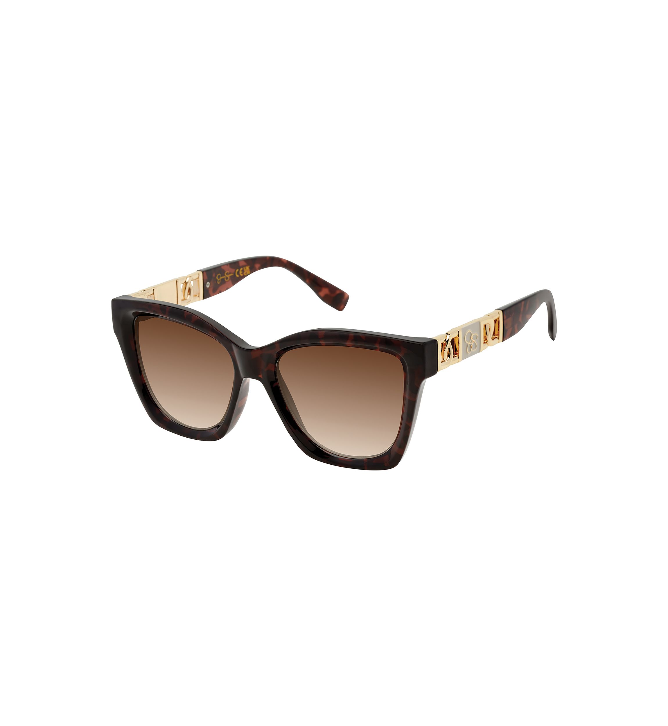 Cat Eye Metal Square Sunglasses 