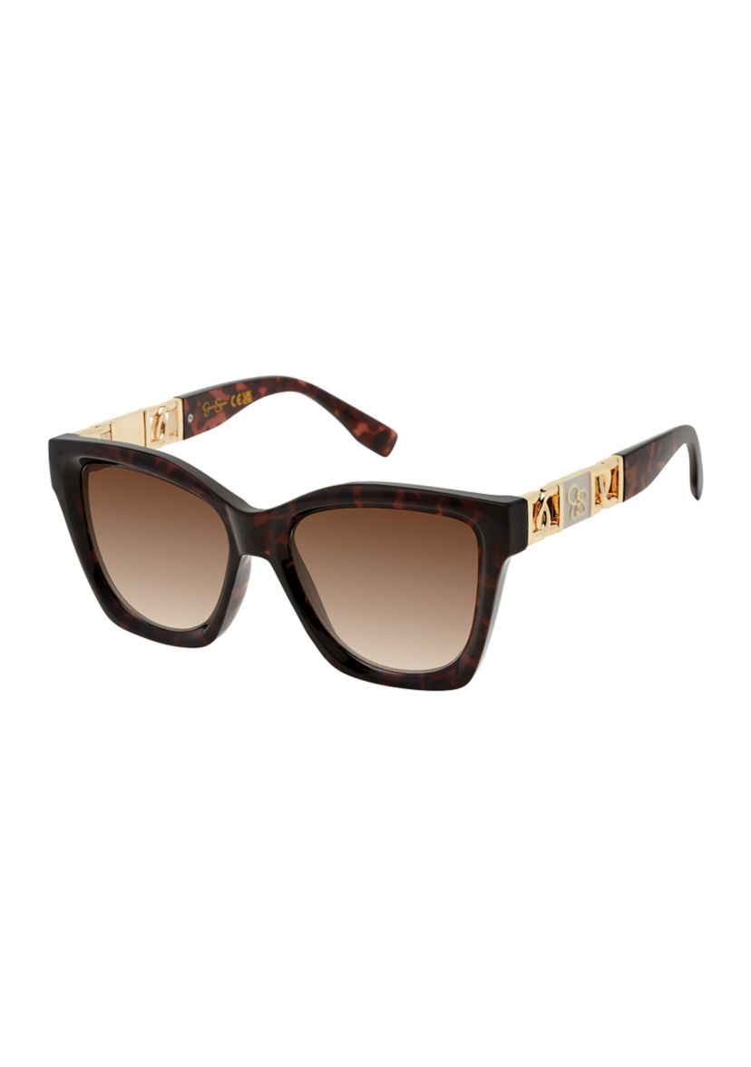 Cat Eye Metal Square Sunglasses 