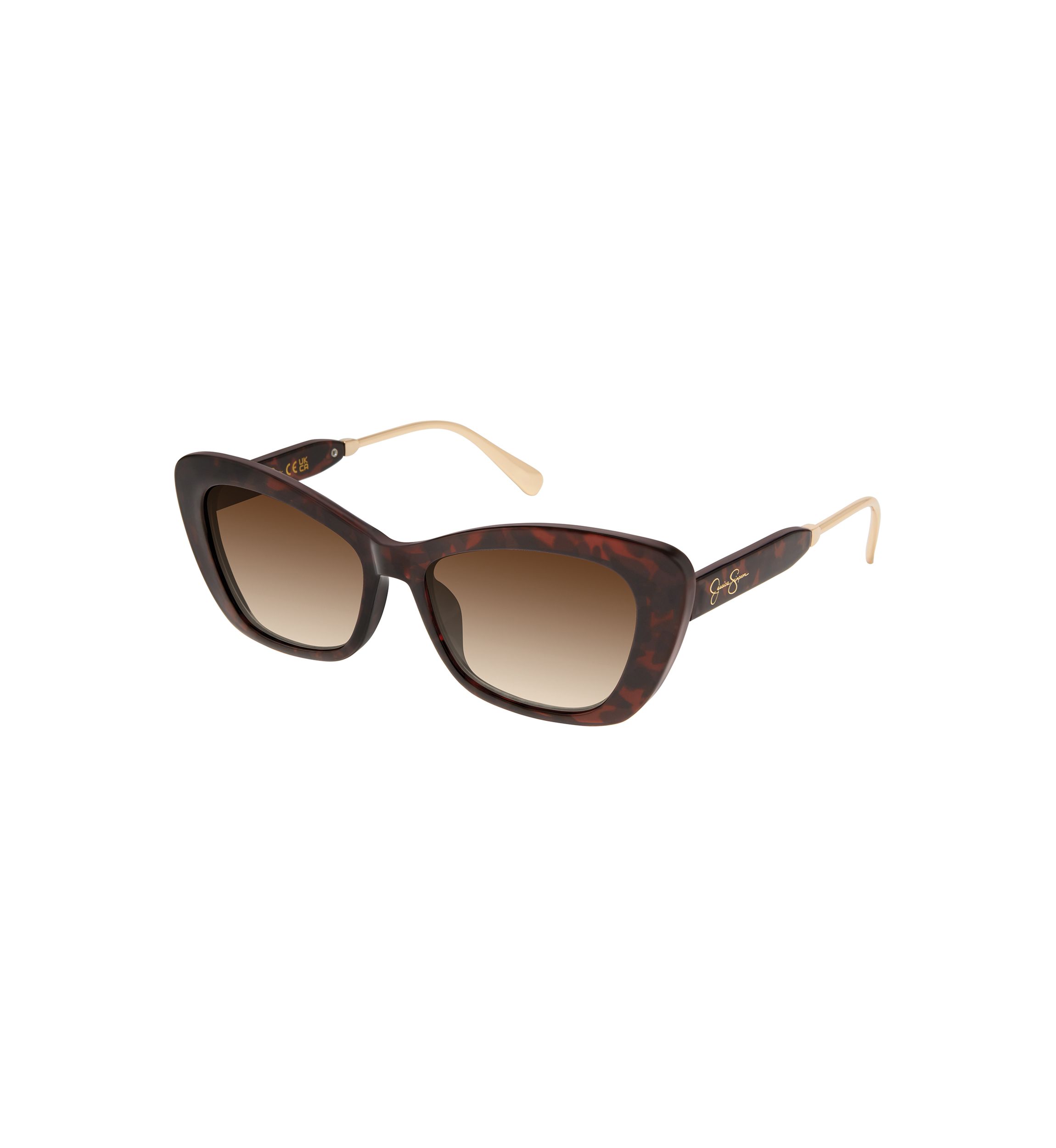 Jessica Simpson GOLD‎ and TORTOISE Metal Vented Cat Eye Sunglasses new Jessica Simpson Women main image 3