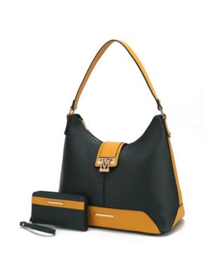Mkf Collection By Mia K Graciela Hobo Vegan Leather Color Block Women's Handbag -  0726667416656