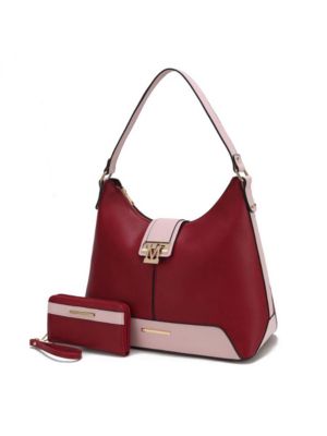 Mkf Collection By Mia K Graciela Hobo Vegan Leather Color Block Women's Handbag -  0726667416625