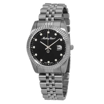 Mathey-Tissot Mathy Ii Quartz Black Dial Men's Watch H710An, Silver -  7640331942209
