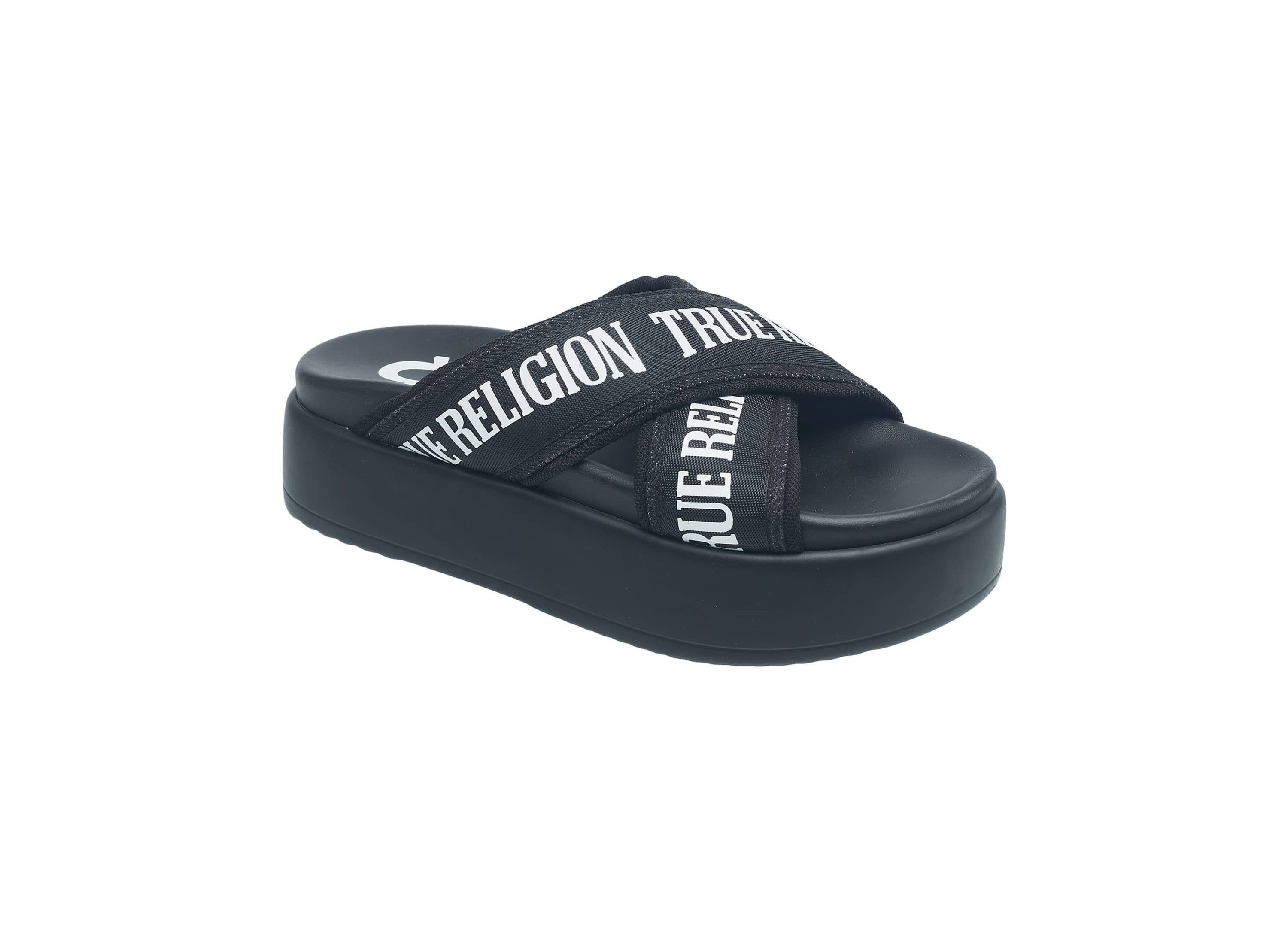 Alia Cross Strap Slip on Platform Sandal