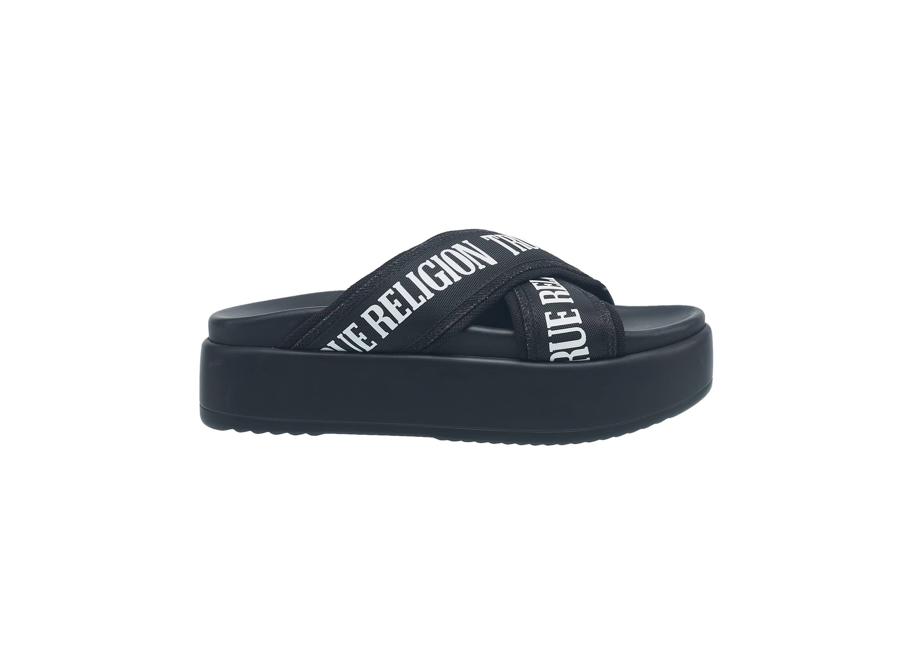 Alia Cross Strap Slip on Platform Sandal