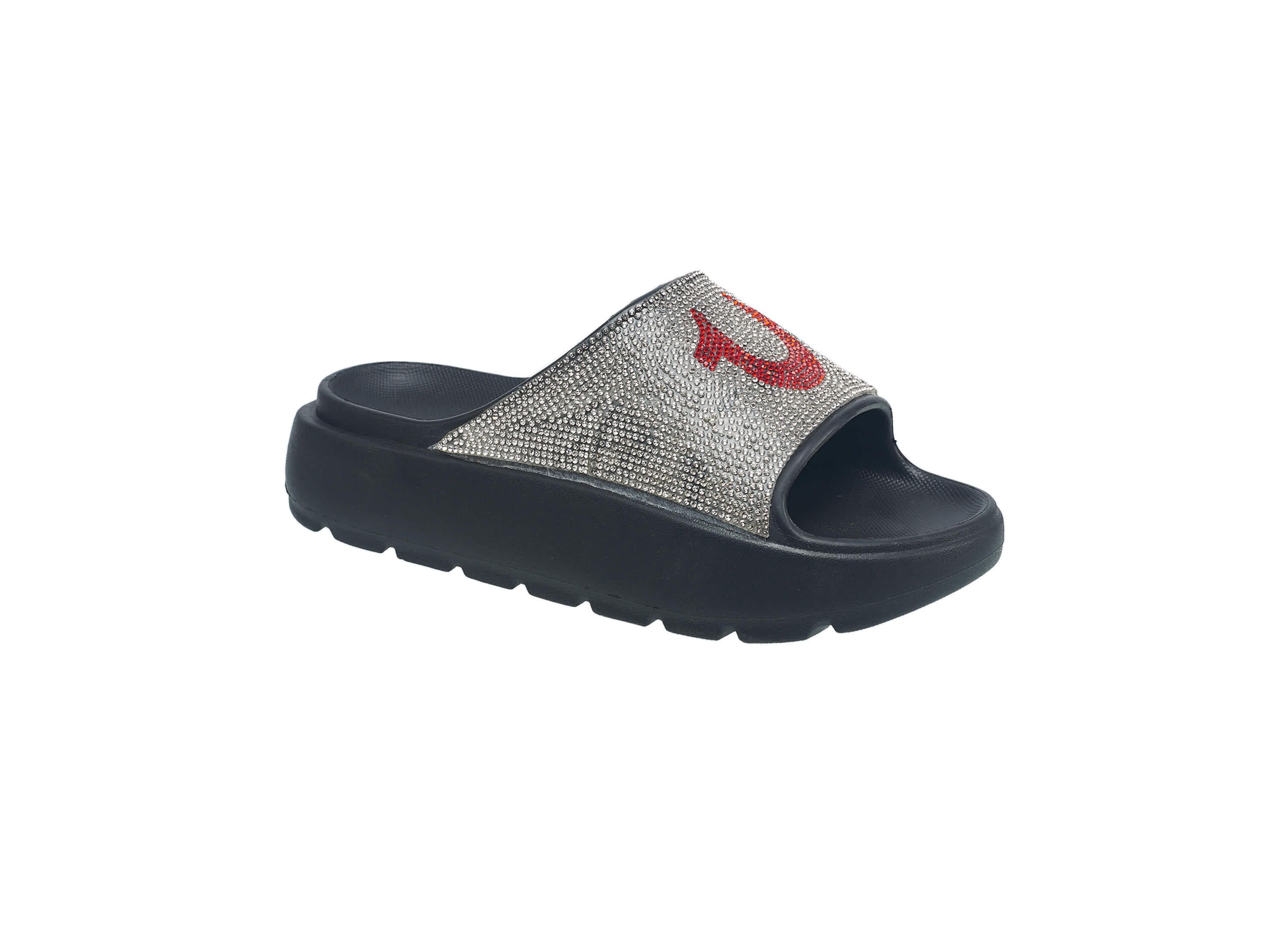 Ladies Stallion Rhinestone Logo Sandal