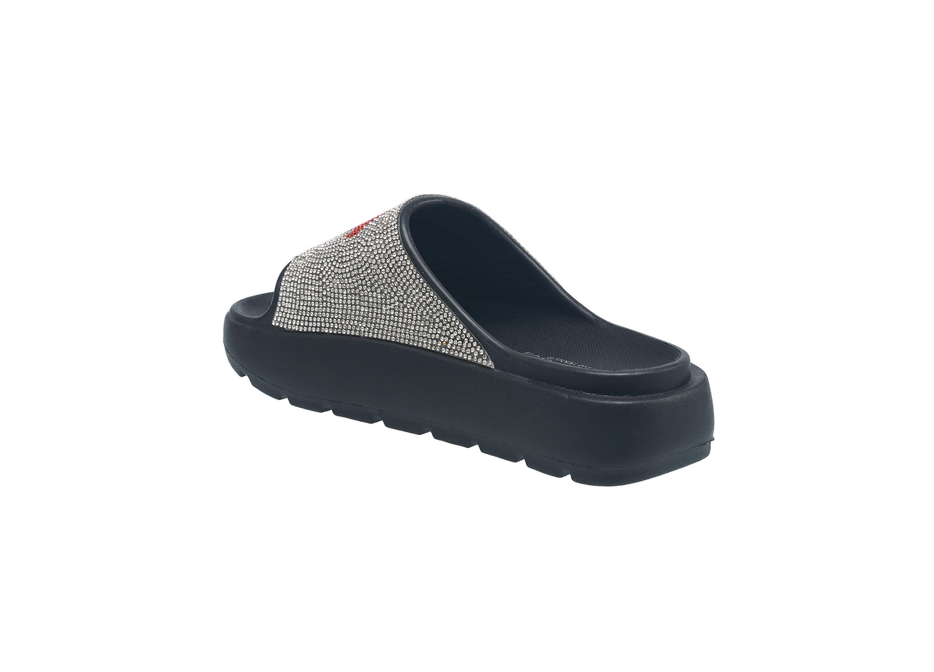 Ladies Stallion Rhinestone Logo Sandal