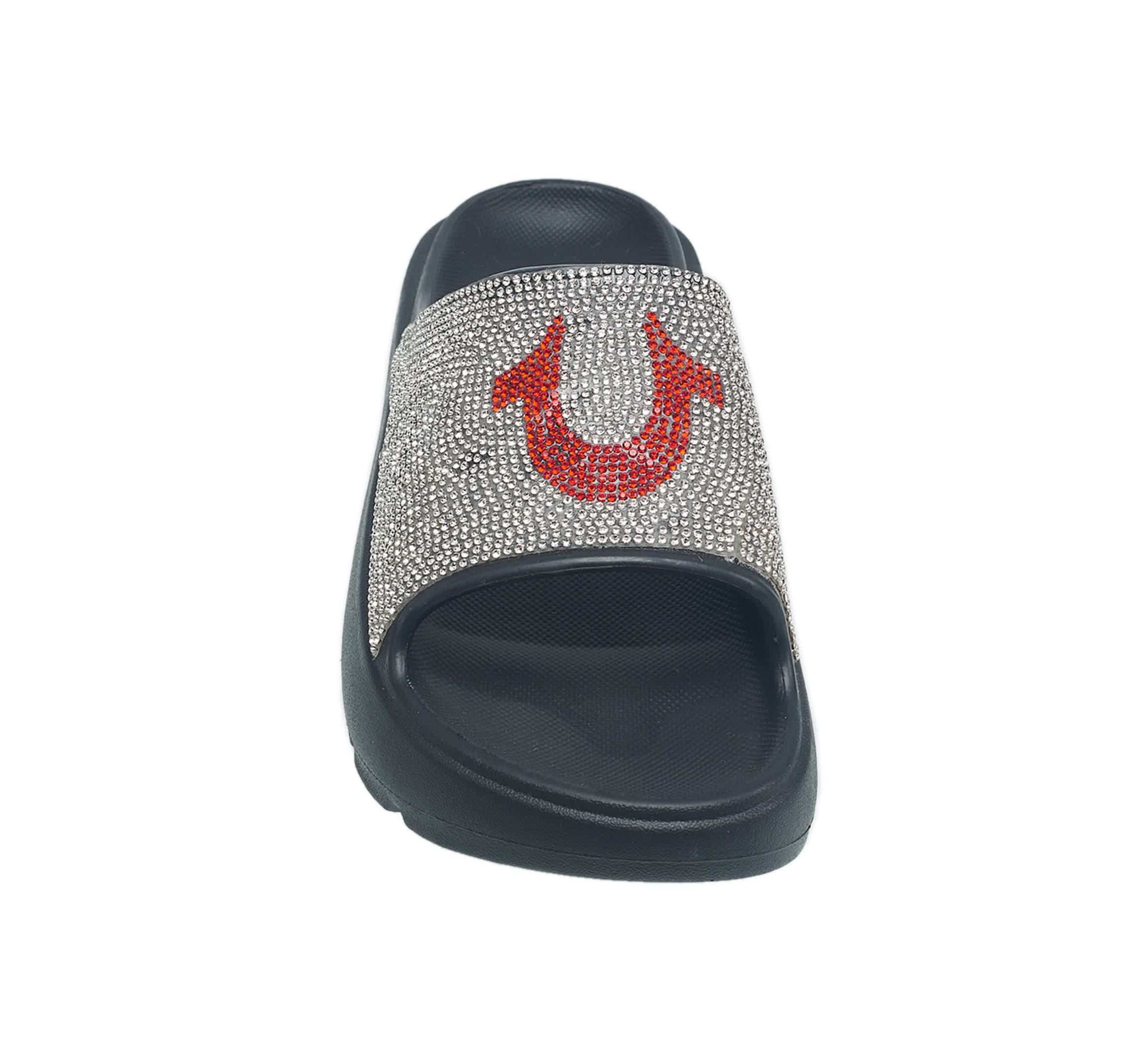 Ladies Stallion Rhinestone Logo Sandal