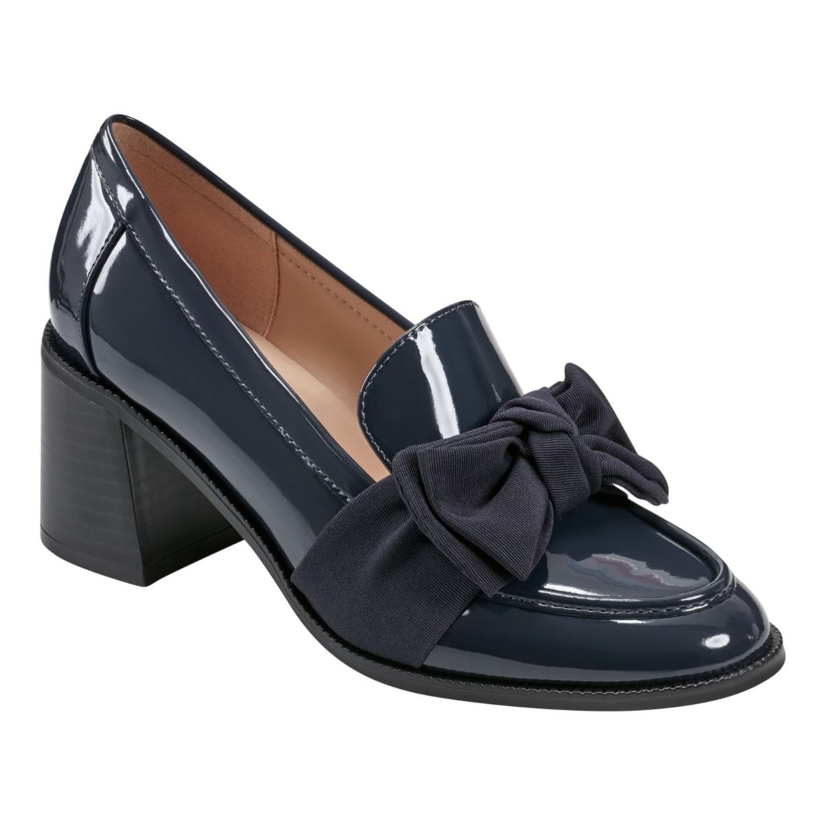 Korrar Stacked High Heel Bow Loafers