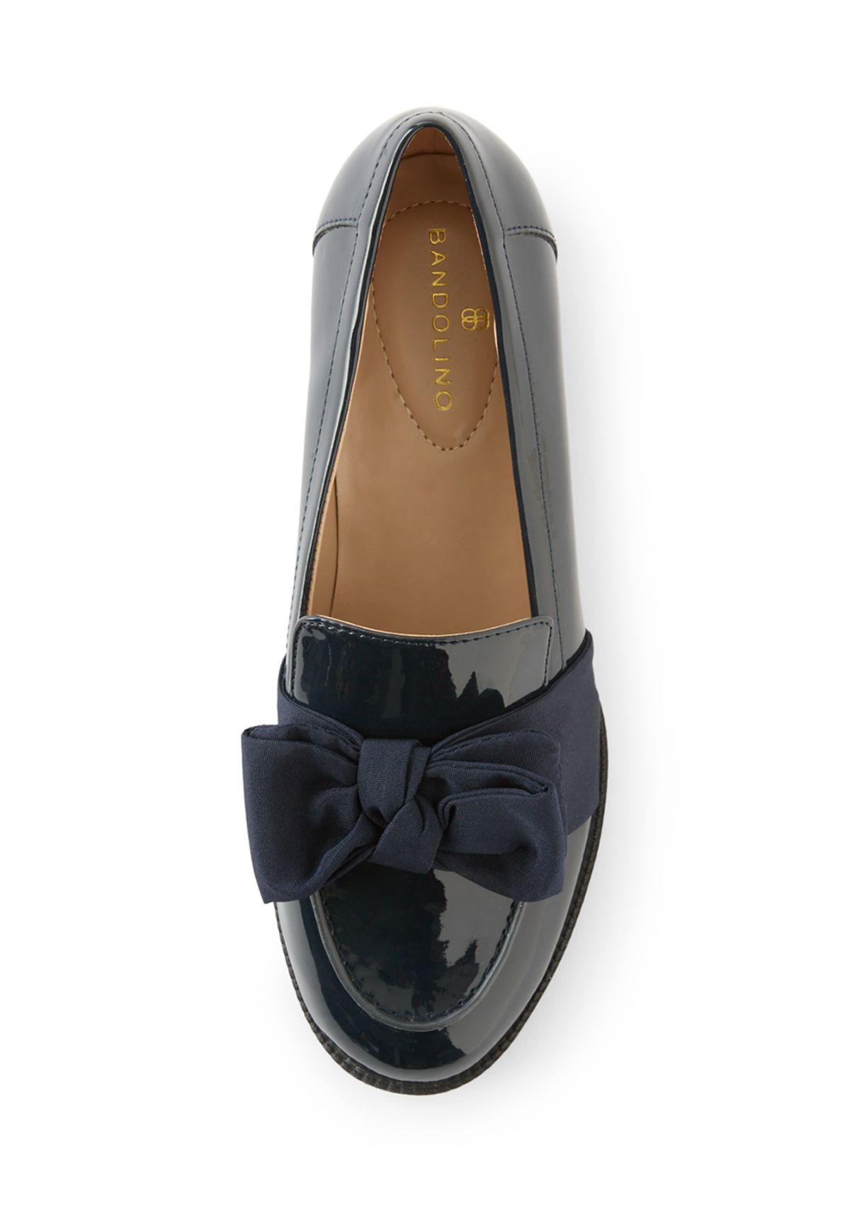 Lindio Bow Detail Block Heel Slip On Loafers