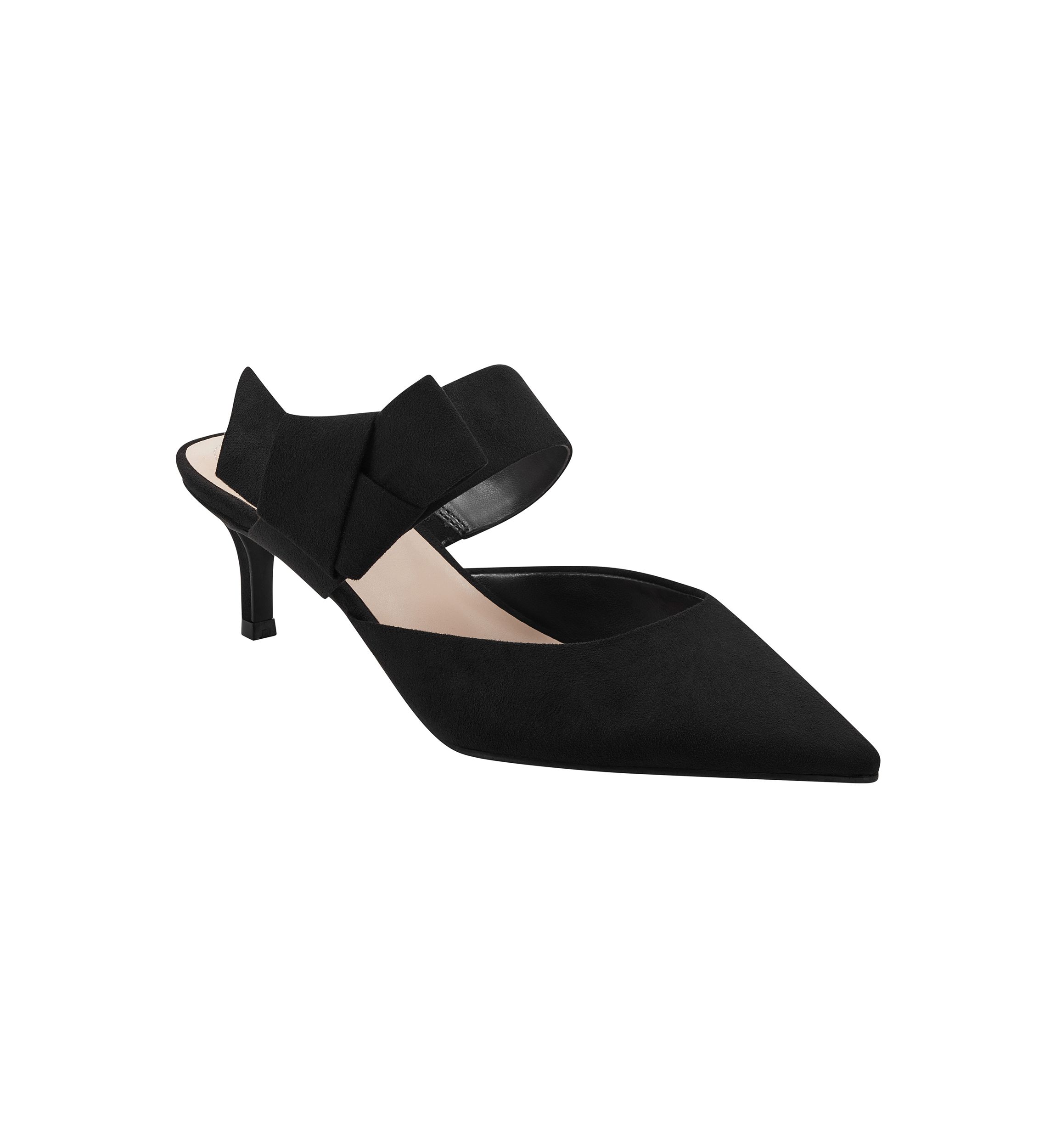 Millie Suede Bow Mule Pumps