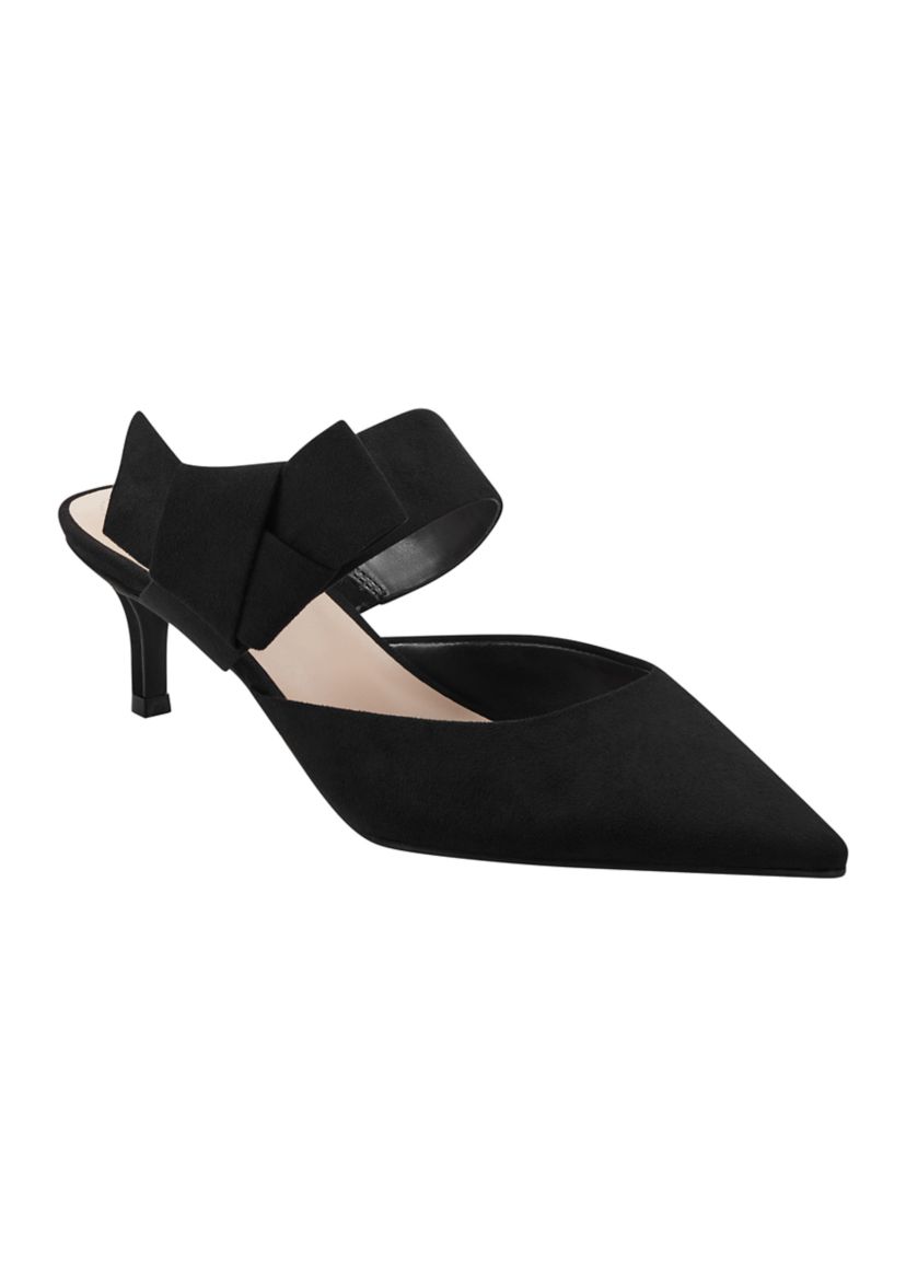 Millie Suede Bow Mule Pumps
