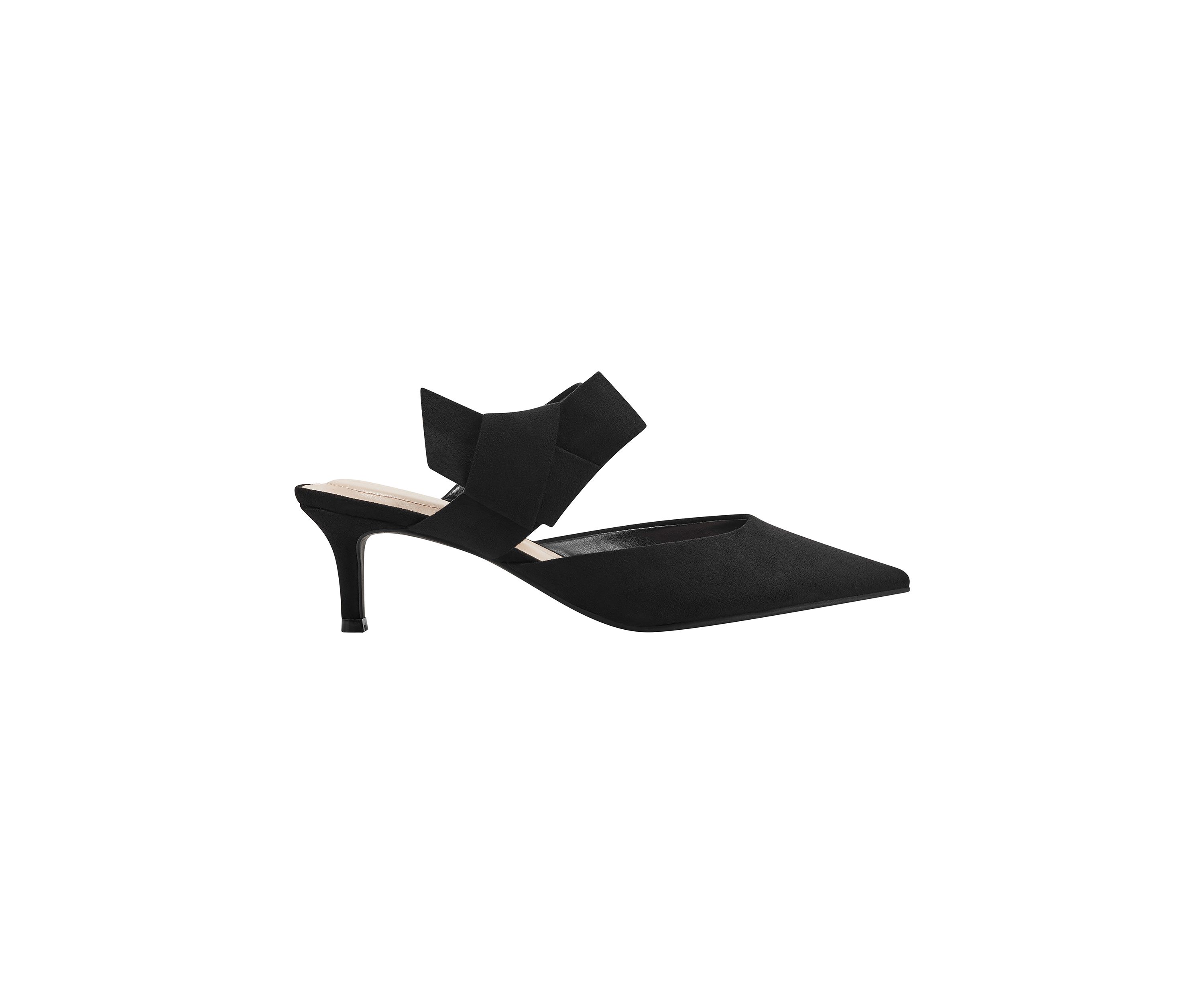 Millie Suede Bow Mule Pumps