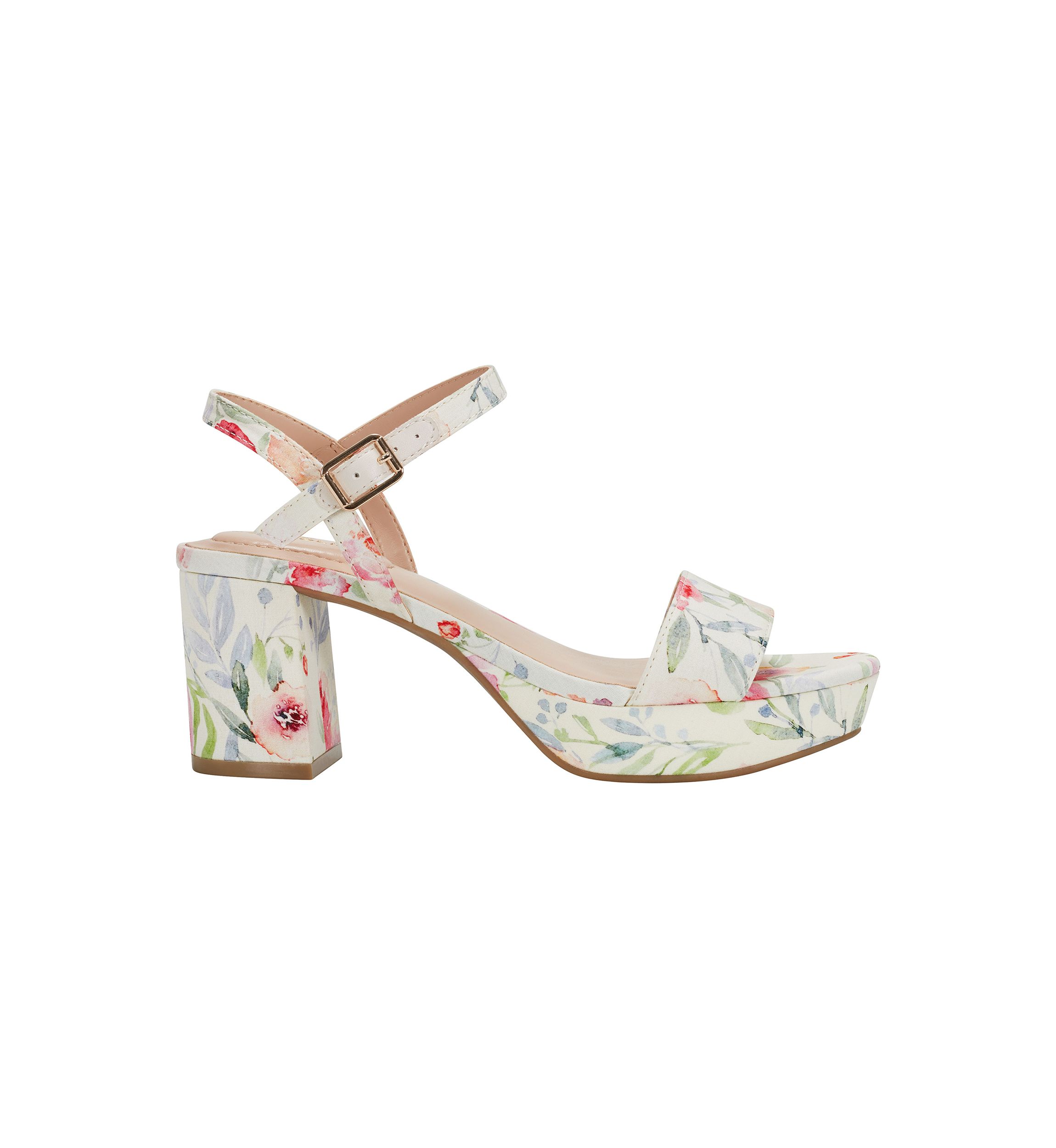 Pennie Quarter Strap Floral Sandals