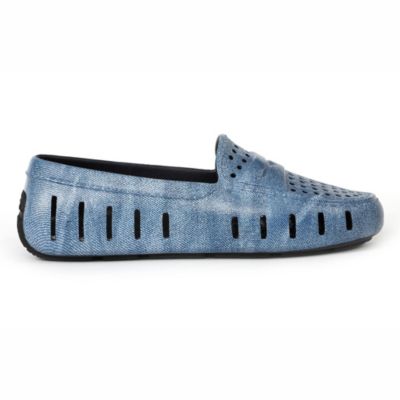 Floafers Women's Posh Driver Denim Print Waterproof Loafer