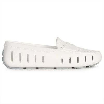 Floafers Women's Posh Driver Classic Waterproof Loafer, White, 11M