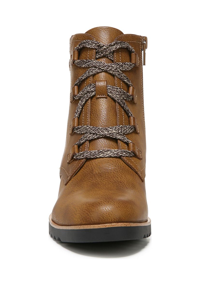 Zone Lace Up Wedge Bootie