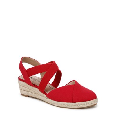 LifeStride Women's Kimball Espadrille Wedge, Red, 10M