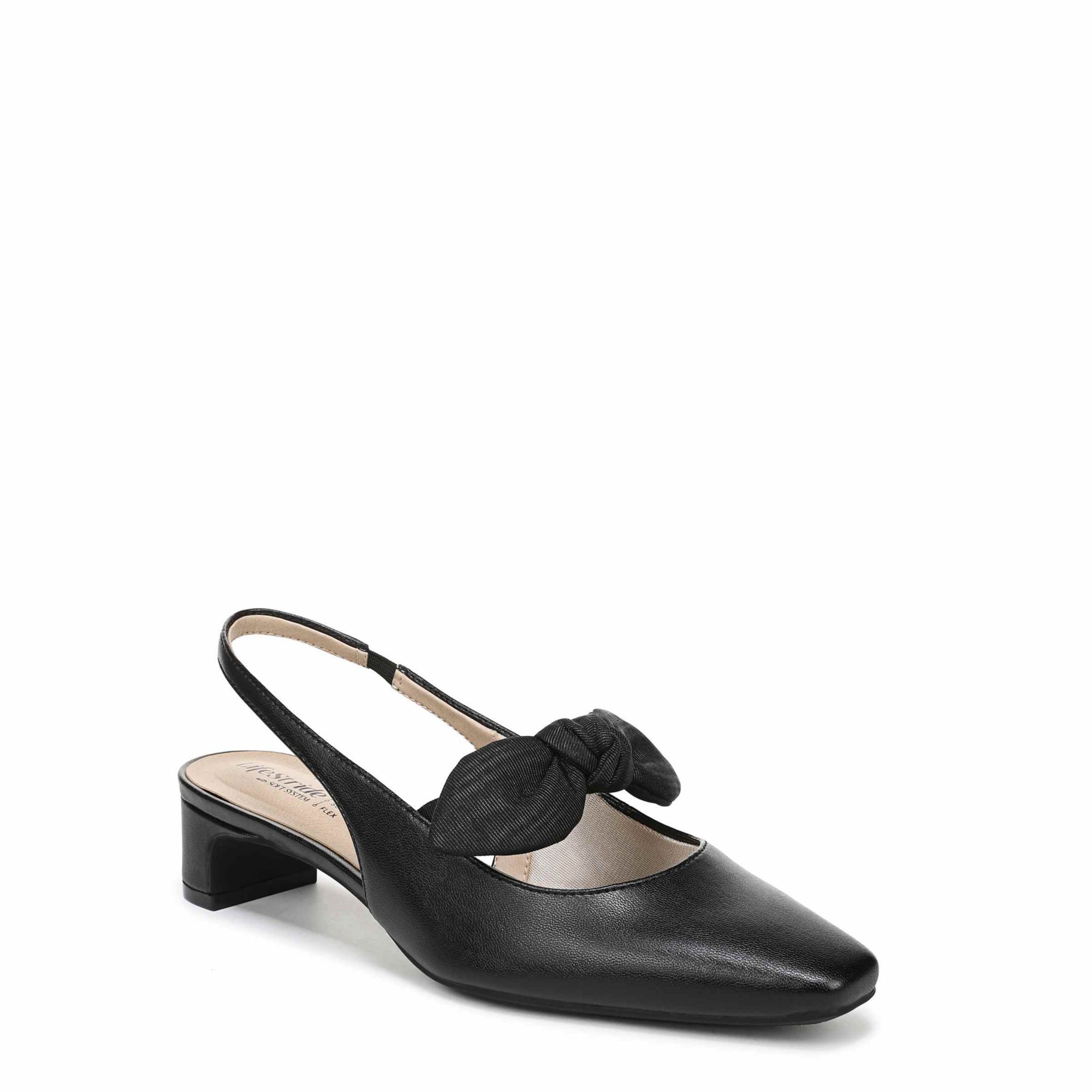chinese dress ladies Women's Caldise Leather Low Heel Dress Shoes - Black Leather main image 1