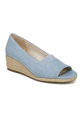 Sola Espadrille Light Denim Wedges