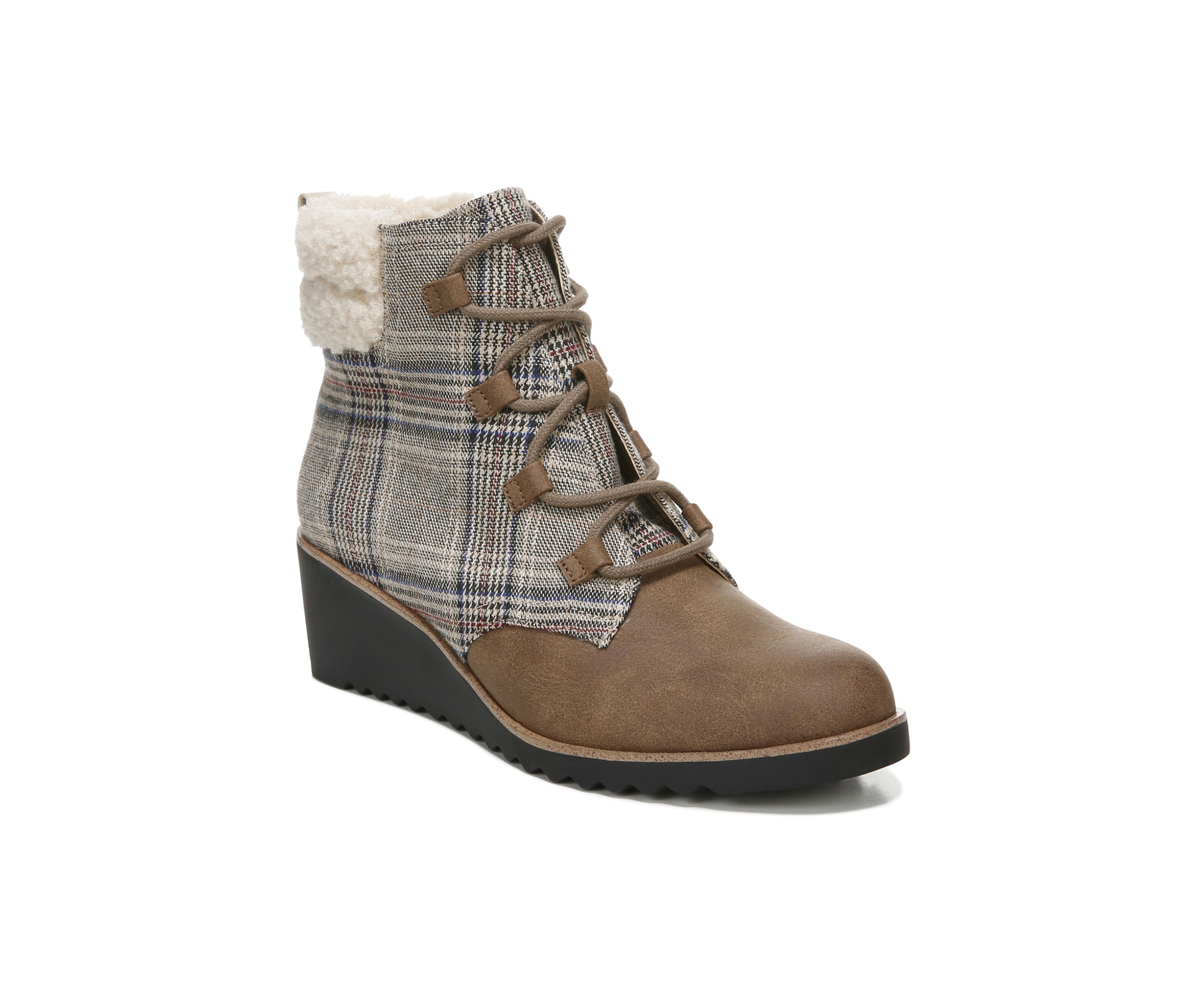 Zone Lace Up Wedge Bootie