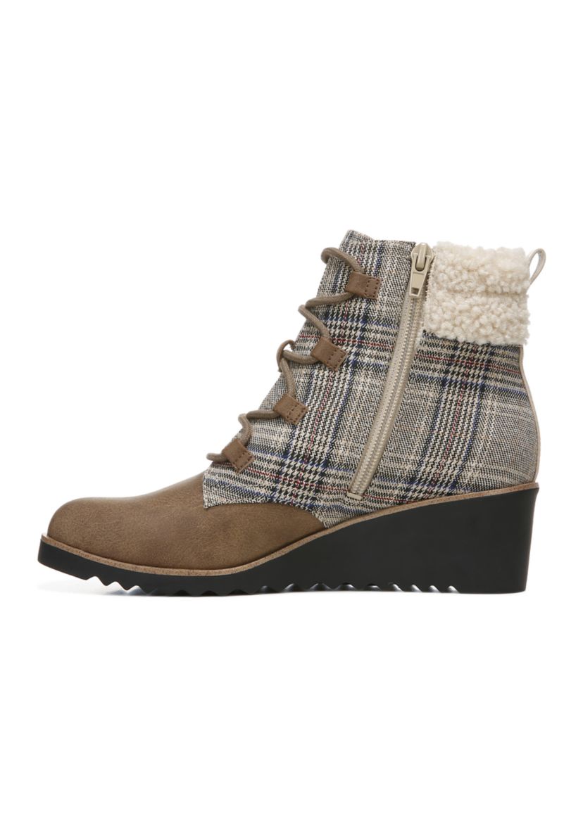 Zone Lace Up Wedge Bootie