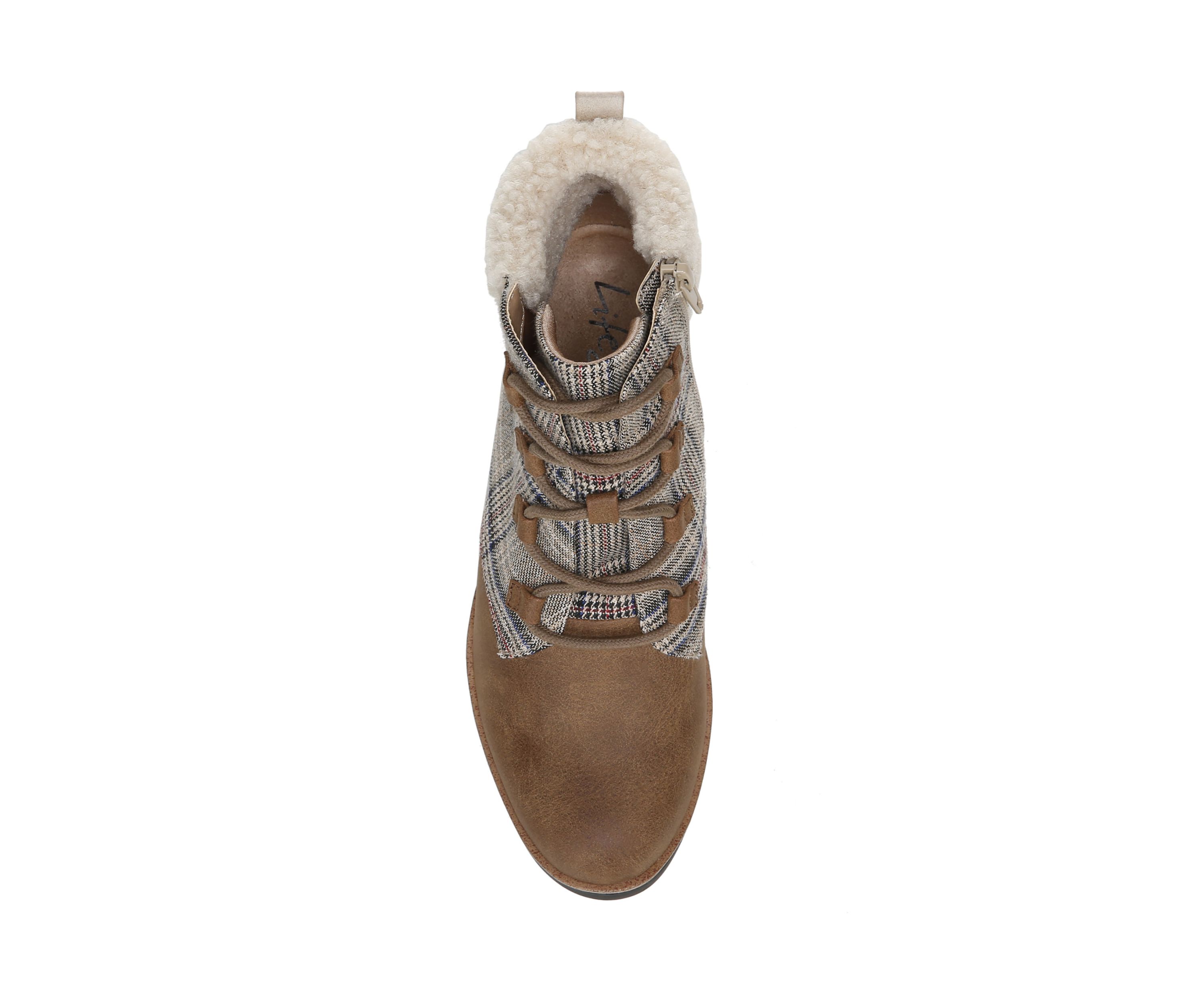 Zone Lace Up Wedge Bootie