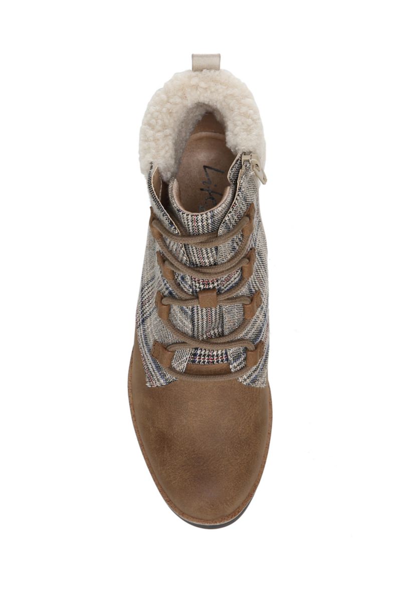 Zone Lace Up Wedge Bootie