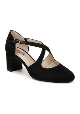 LifeStride Women's Tracy Strappy Pump, Black, 9.5M