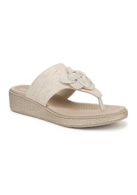 LifeStride Women's Bloom Platform Wedge Thong Sandals
