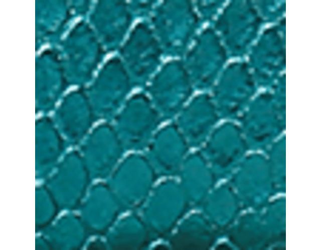 Teal Metallic Snake Print Leather