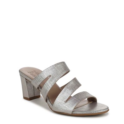 Naturalizer Women's Beaming Slide Sandal, Silver, 7.5W