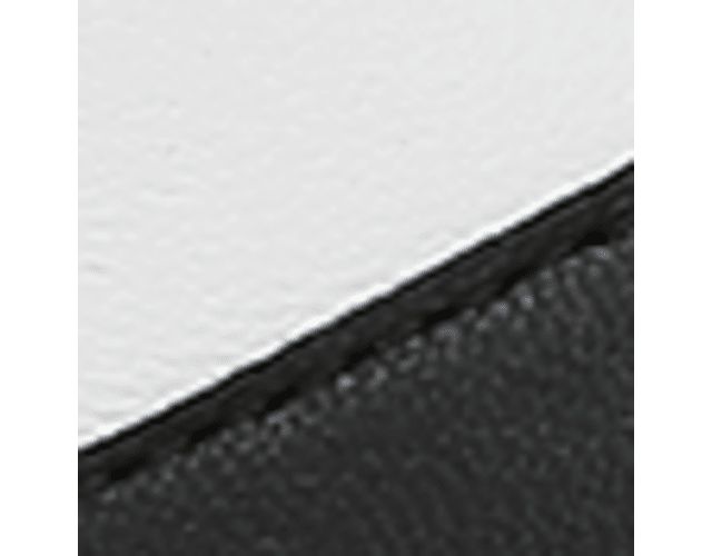 White / Black Leather