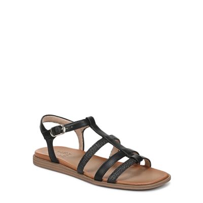 Naturalizer Women's Julia Strappy Sandal, Black, 7.5W