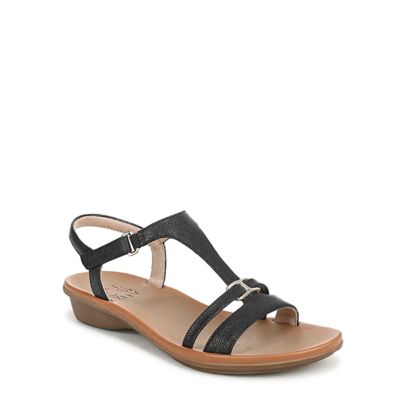 Naturalizer Women's Sofia Strappy Sandal, Black, 11W