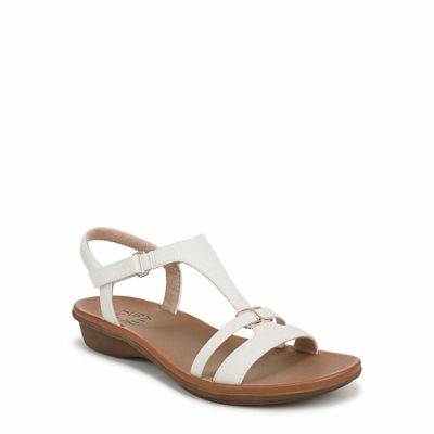 Naturalizer Women's Sofia Strappy Sandal, White, 11W