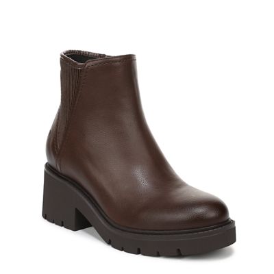 Naturalizer Women's Janet Water Repellent Platform Bootie, Dark Brown, 11W