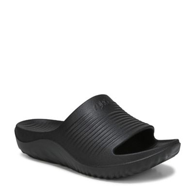 Ryka Women's Echo Recovery Slide Sandal, Black, 8.5M