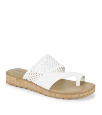 Baretraps Women's Gibby Slide Sandal, White, 11M