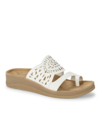 Baretraps Women's Flora Slide Sandal, White, 10M