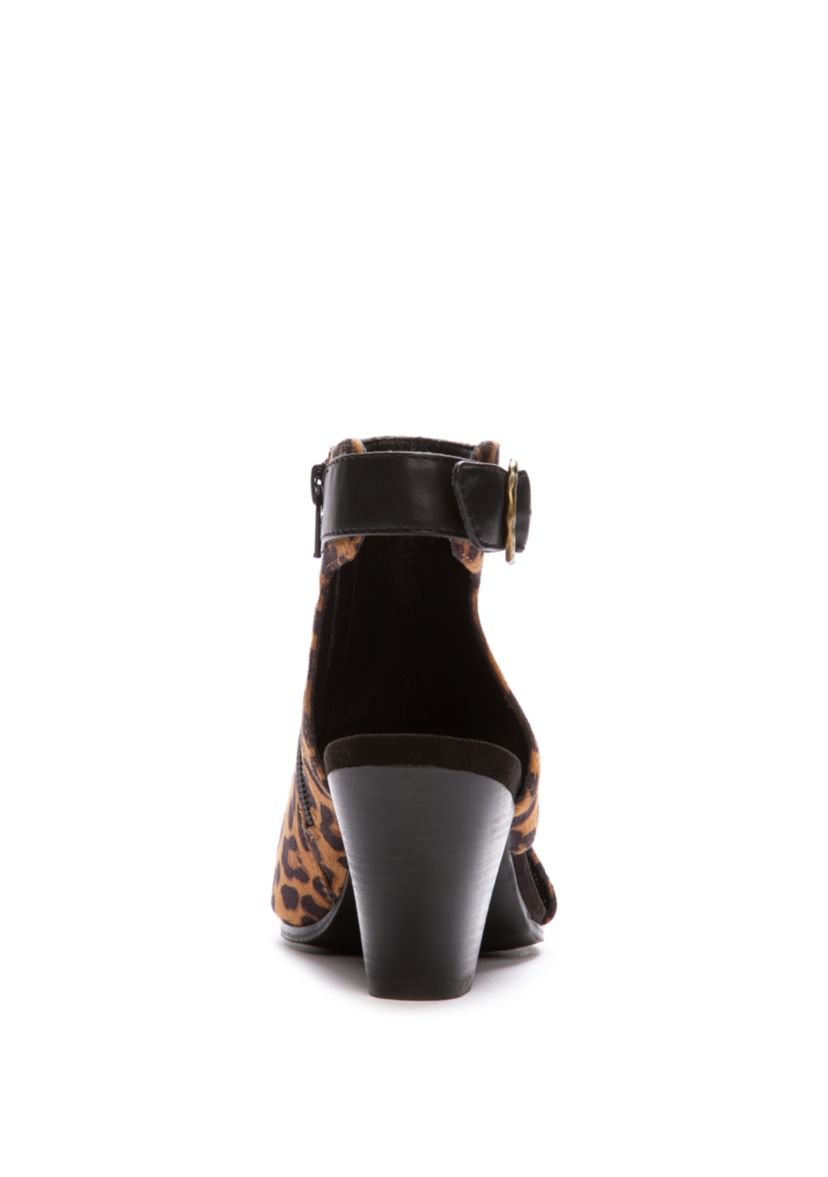 Reining Natural Leopard Heels