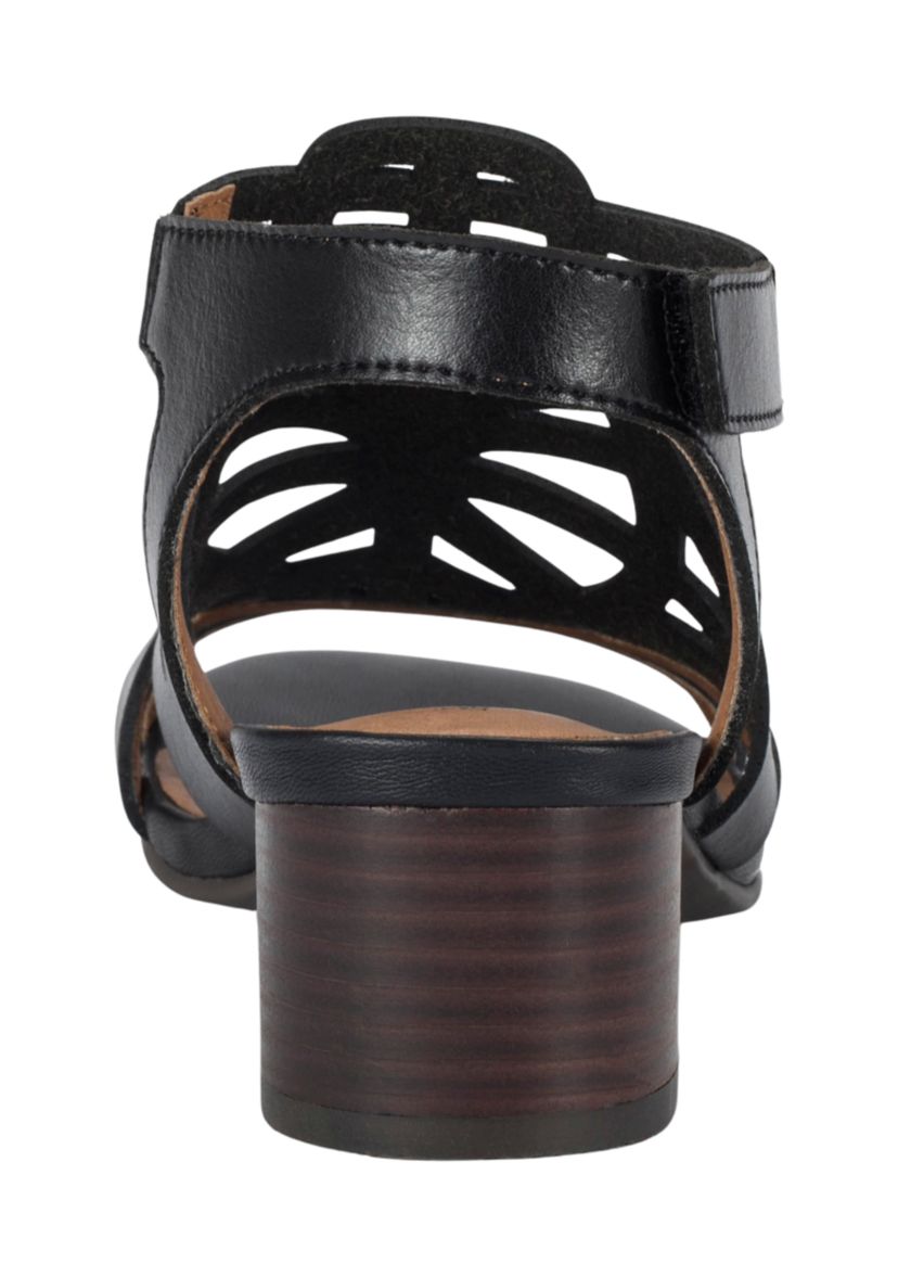Velvet Block Heel Sandal