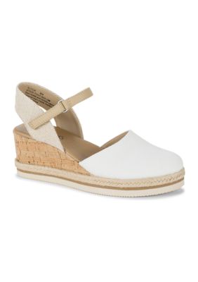 Baretraps Women's Alycia Wedge Heels, White, 7.5M