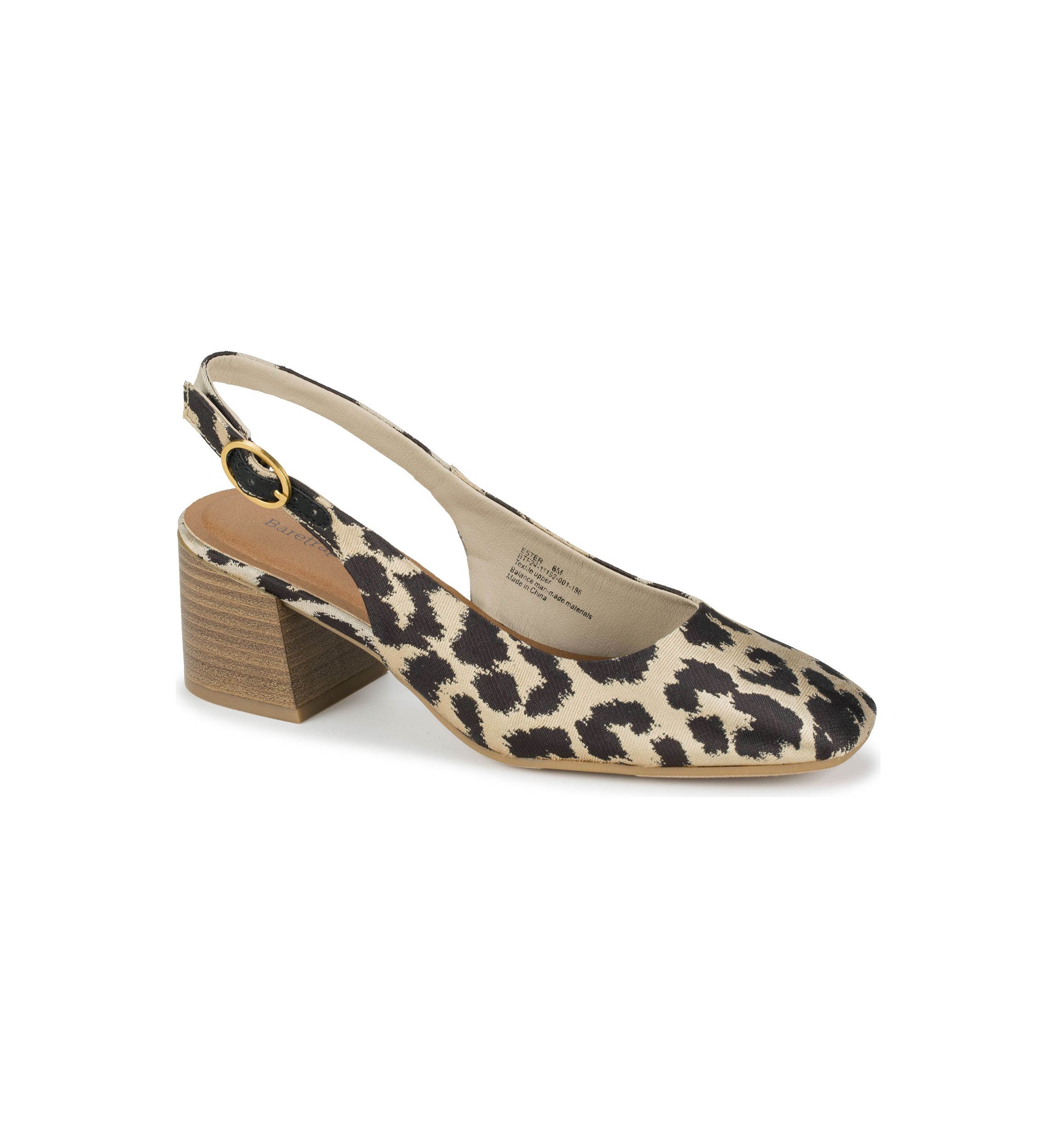 Ester Square Toe Slingback Heels