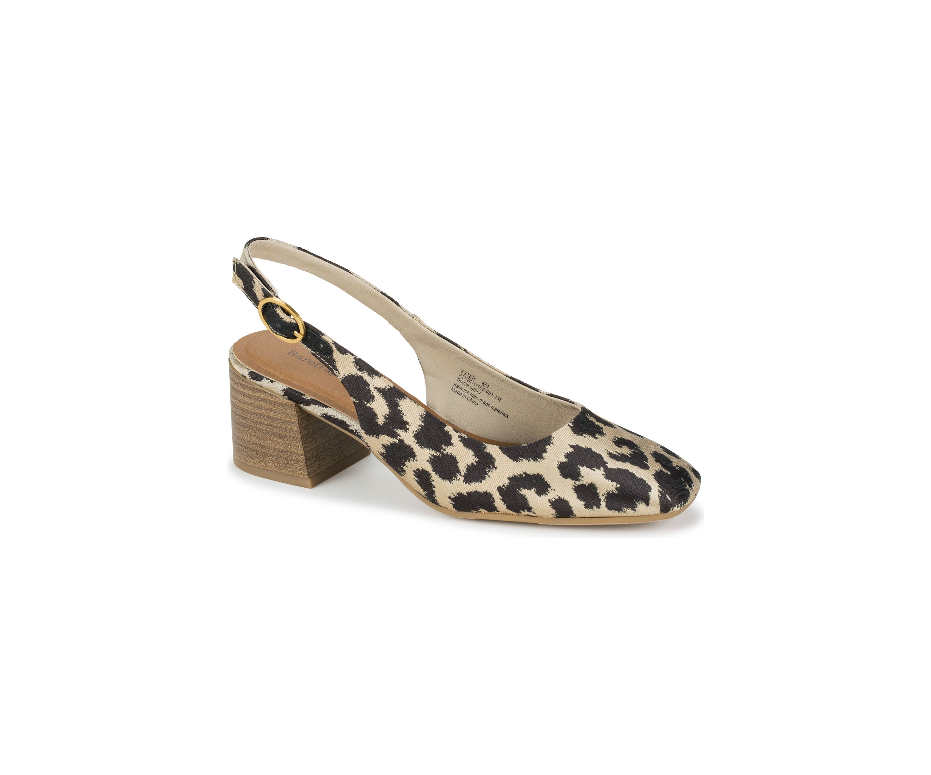 Ester Square Toe Slingback Heels