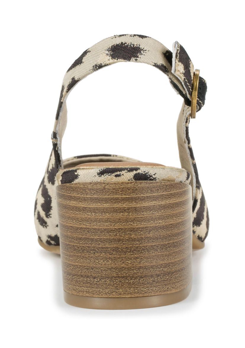 Ester Square Toe Slingback Heels
