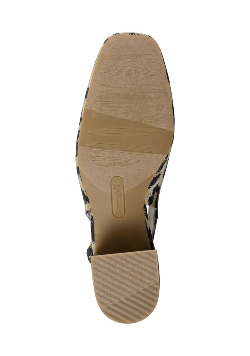 Ester Square Toe Slingback Heels