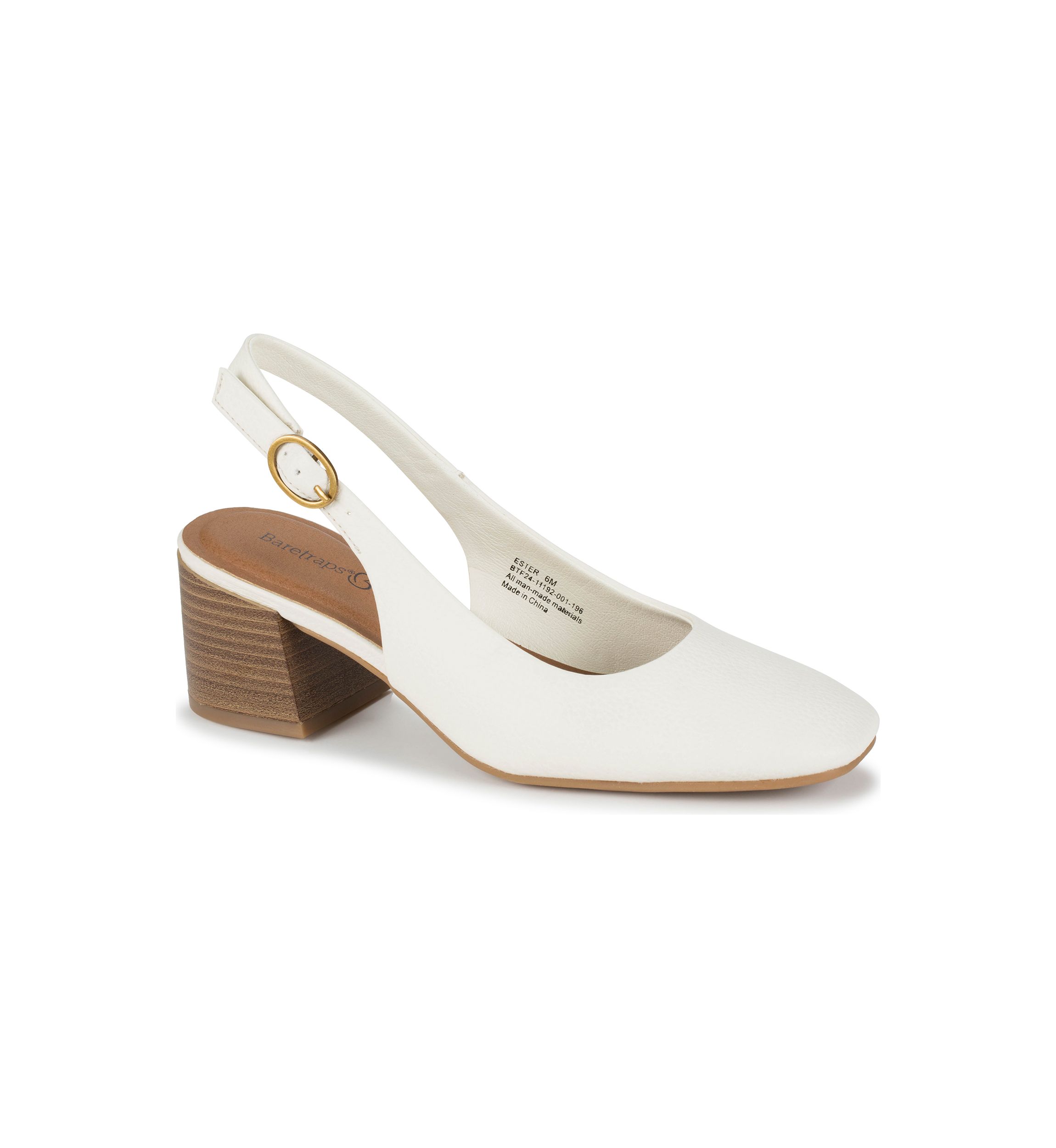 Ester Square Toe Slingback Heels